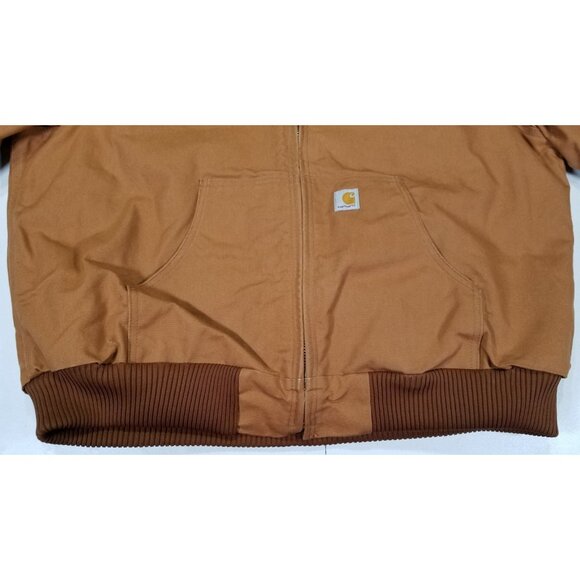 Carhartt J140 BRN Full Zip Quilt Lined Canvas Outdoor Work Coat Jacket Men's 2XL - Picture 7 of 16